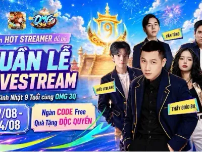 Tam Quốc OMG 3Q đón sinh nhật 9 tuổi cùng Chị Ca Nô, Thầy Giáo Ba và dàn KOL đình đám